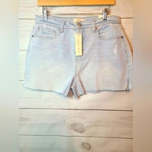 NWT Copper Key High Rise Frayed Hem Mom Shorts Size 9